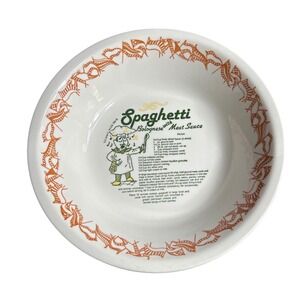 Royal China Co Italian Classics Spaghetti Bolognese Recipe Pasta Bowl 11.5 Inch